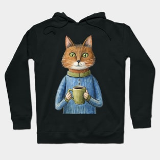 Just a Cat Who Loves Coffee Hoodie